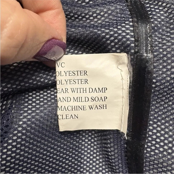 NWT Acadia Mens Navy Blue Removable Hood Rain Coat Size Medium (SU) - Picture 7 of 7